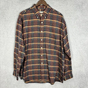 Eddie Bauer shirt mens XL multicolor plaid button up outdoors gorpcore cabincore